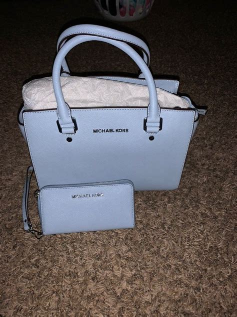 michael kors bag baby blue|baby Michael Kors purse.